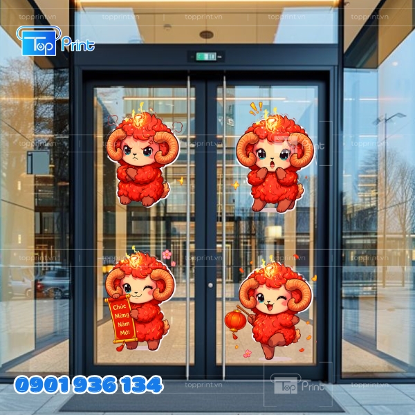 Mẫu Decal Dán Kính Xuân 2027 Topprint In Lấy Ngay 