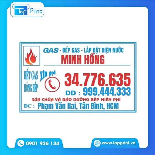 Mẫu tem d&aacute;n b&igrave;nh gas in sắc n&eacute;t, bền m&agrave;u
