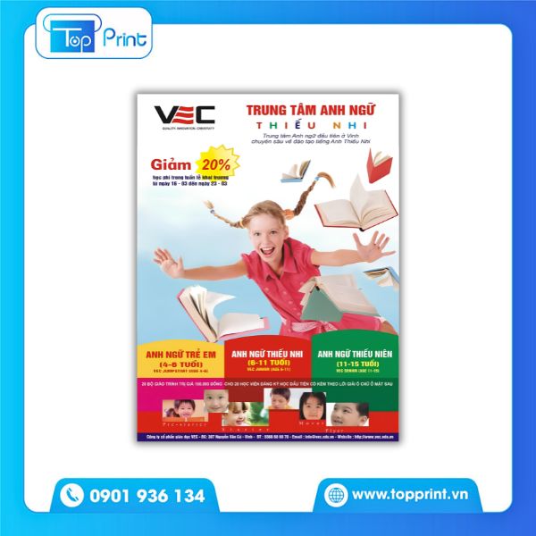 Mẫu tờ rơi dạy k&egrave;m khổ A5 tiện lợi