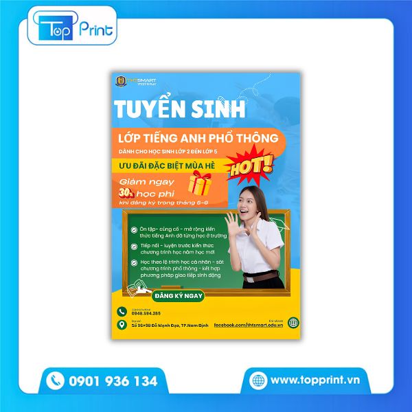 Mẫu tờ rơi dạy k&egrave;m chất lượng cao dễ in