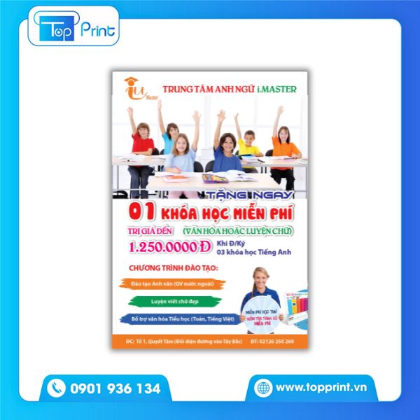 Mẫu tờ rơi dạy k&egrave;m dễ t&ugrave;y chỉnh nội dung