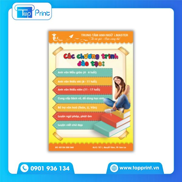 Mẫu tờ rơi dạy k&egrave;m phong c&aacute;ch tối giản