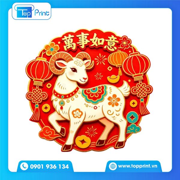 Mẫu Con Dê 2027 Tết Đinh Mùi Dùng Cho In Decal
