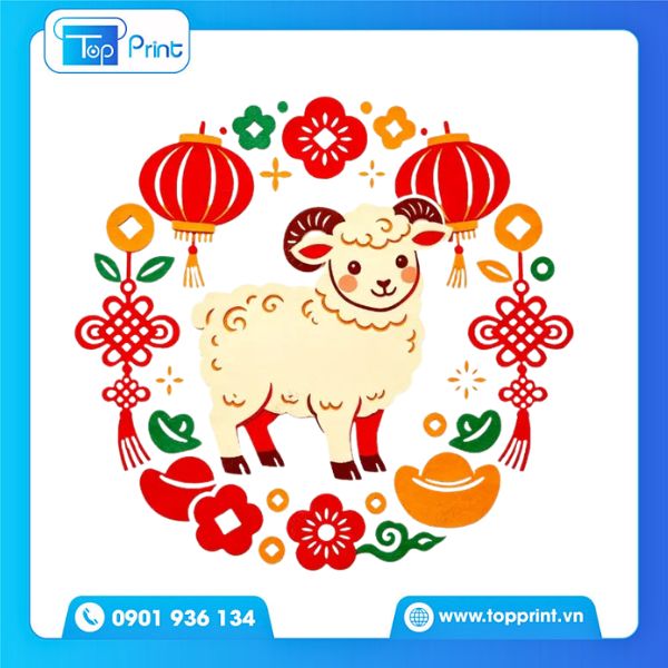 Mẫu Con Dê 2027 Tết Đinh Mùi Giá Rẻ Tại Topprint