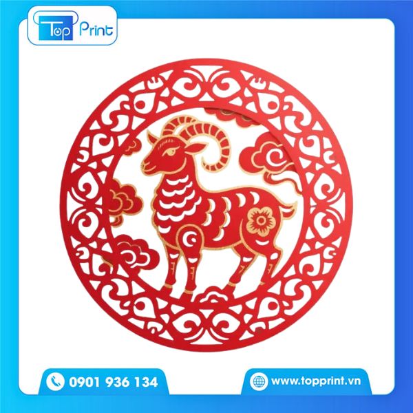 Mẫu Con Dê 2027 Tết Đinh Mùi Đẹp Cho In Sticker