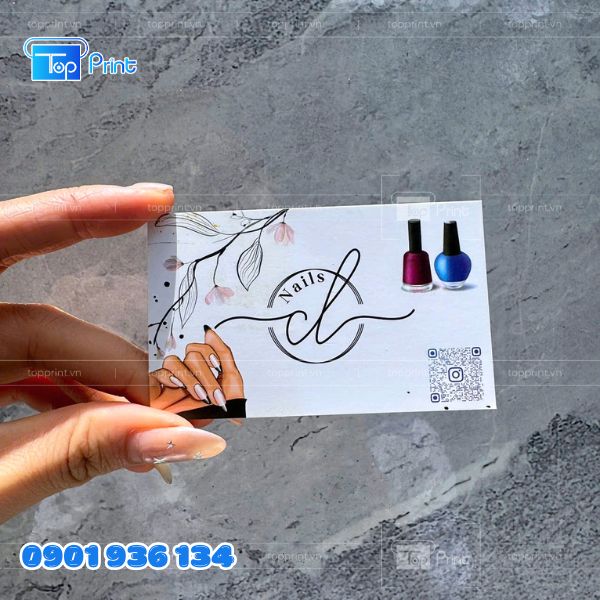 Mẫu card visit nails phong cách nữ tính