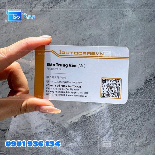 In card visit bo góc đẹp, sắc nét và chuyên nghiệp