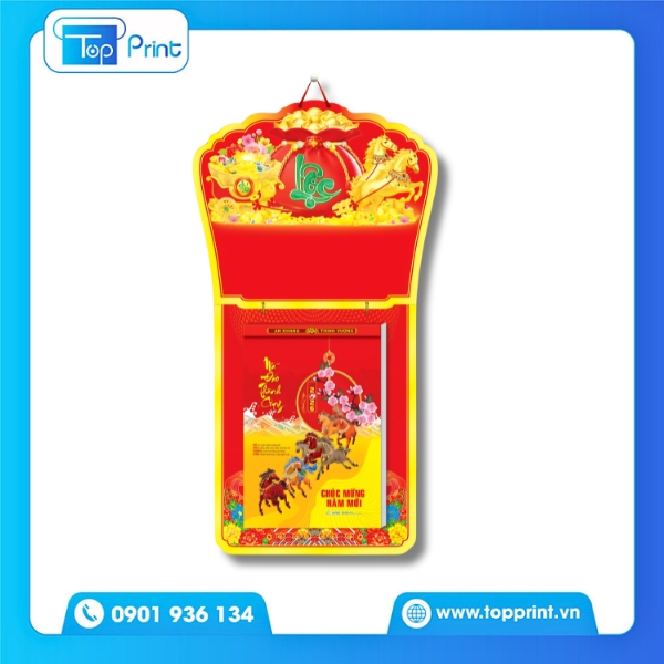Mẫu lịch bloc Ph&uacute;c Lộc Thọ đẹp, &yacute; nghĩa v&agrave; ấn tượng