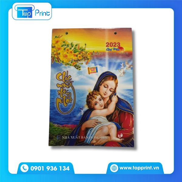 In lịch Tết C&ocirc;ng gi&aacute;o chất lượng cao