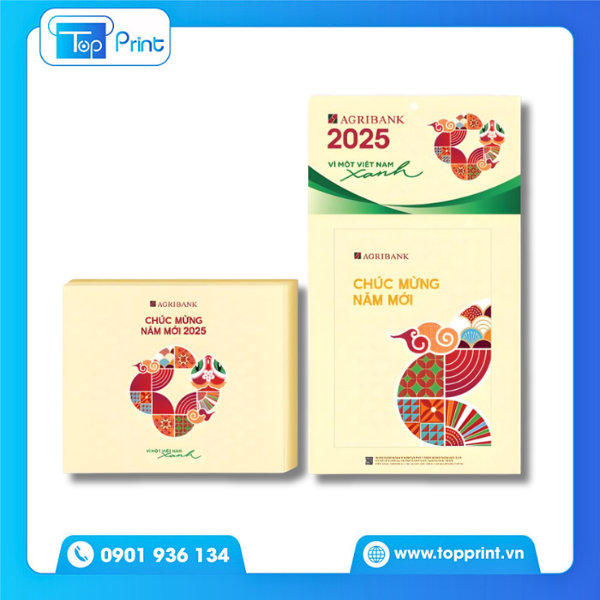 Mẫu lịch ng&acirc;n h&agrave;ng Agribank d&agrave;nh cho doanh nghiệp