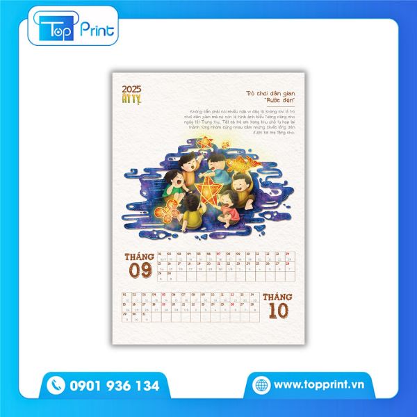 In lịch treo tường 13 tờ theo y&ecirc;u cầu