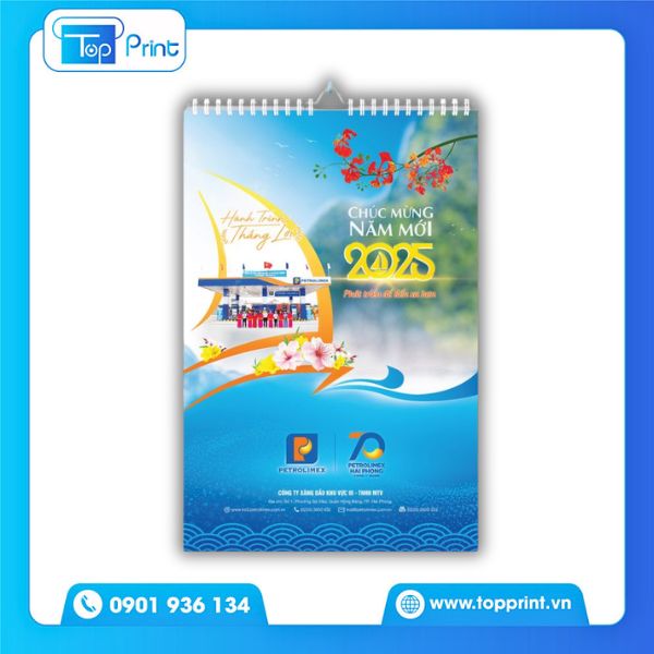 Mẫu lịch treo tường 5 tờ phong c&aacute;ch hiện đại