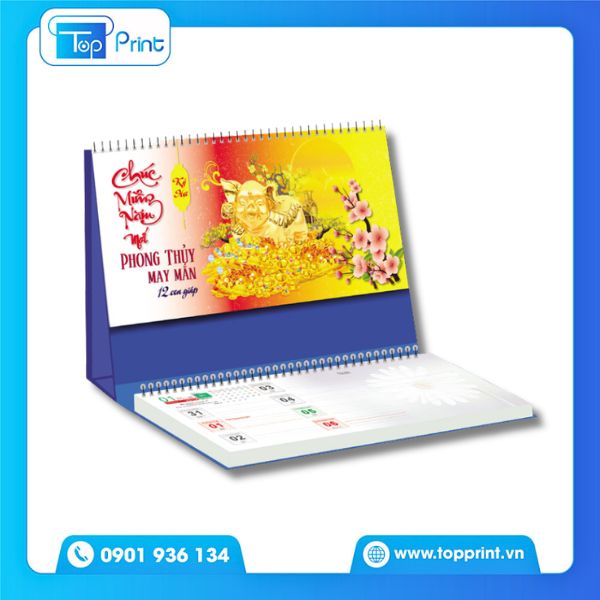 Mẫu lịch để b&agrave;n chữ M chủ đề phong cảnh Việt Nam