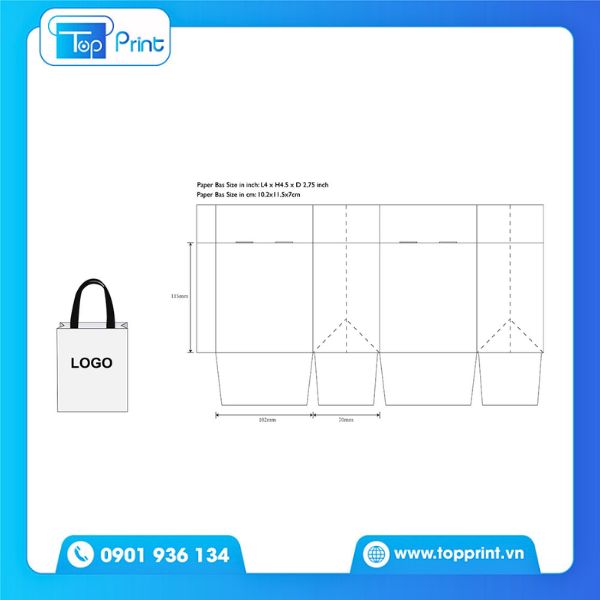 Mẫu thiết kế túi giấy in logo thương hiệu
