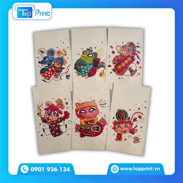 In Bao L&igrave; X&igrave; 12 Con Gi&aacute;p Họa Tiết Truyền Thống