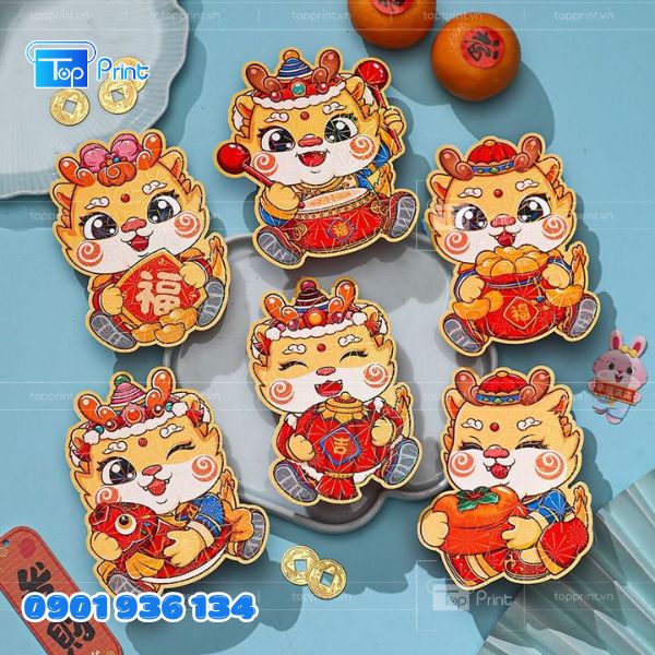 Mẫu Bao L&igrave; X&igrave; 12 Con Gi&aacute;p Kết Hợp Họa Tiết Hoa Mai