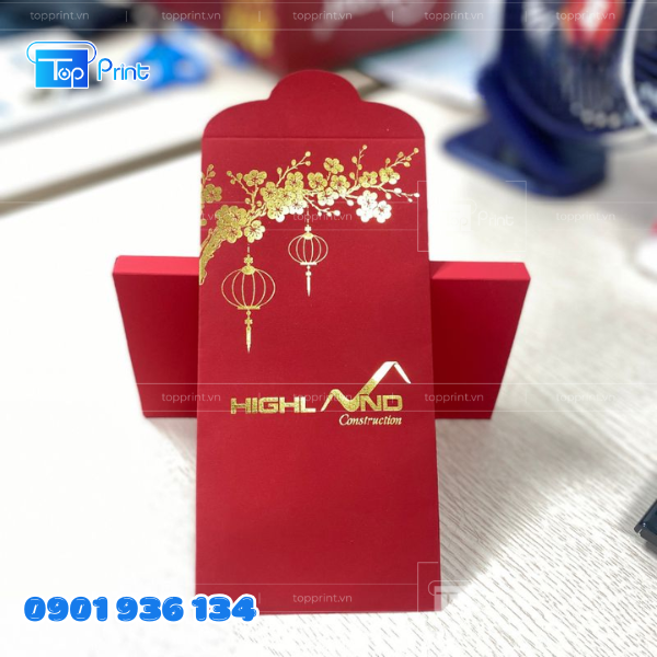 In Bao L&igrave; X&igrave; Cao Cấp In Logo M&agrave;u Đỏ Đ&ocirc;