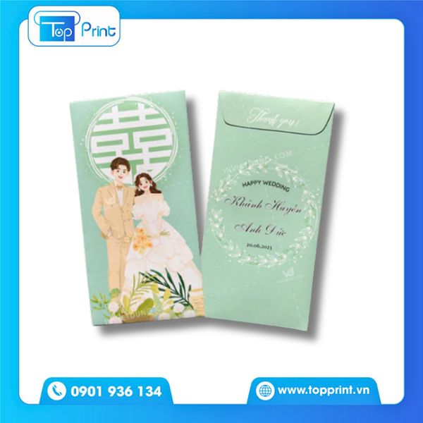 Mẫu Bao L&igrave; X&igrave; Đ&aacute;m Cưới In Chữ Hỷ Sang Trọng