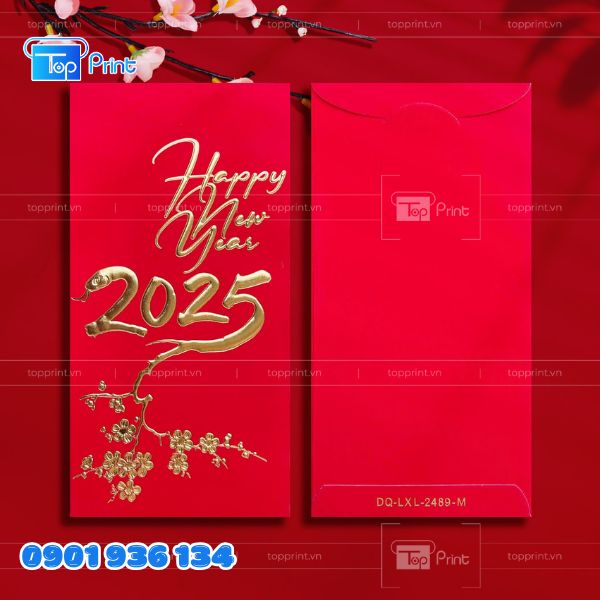 Mẫu bao l&igrave; x&igrave; dập nổi phong c&aacute;ch tối giản
