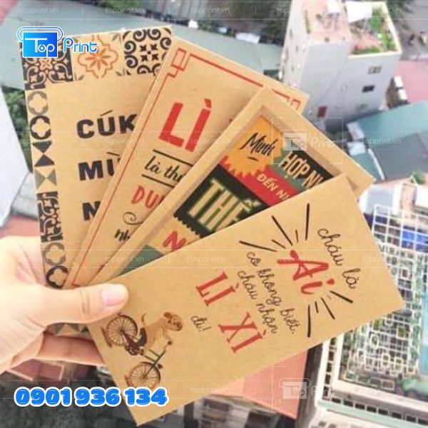 In Bao L&igrave; X&igrave; Giấy Kraft Đẹp, Đơn Giản V&agrave; Độc Đ&aacute;o