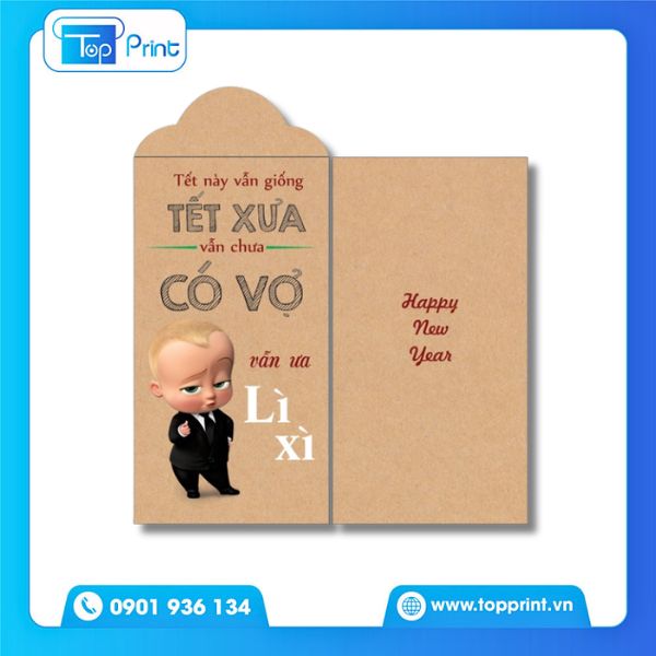In Bao L&igrave; X&igrave; Giấy Kraft Kết Hợp &Eacute;p Kim Sang Trọng