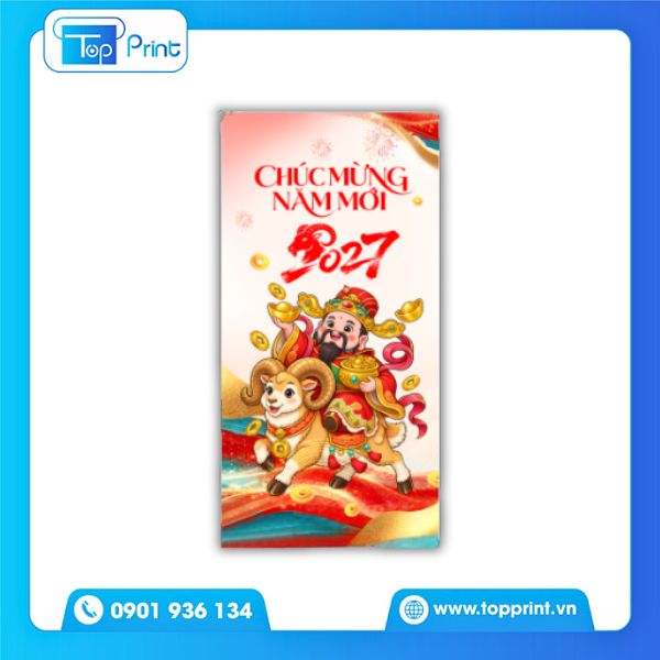 In Bao Lì Xì Hình Thần Tài