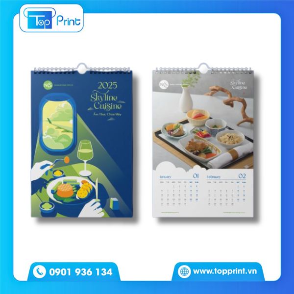 Mẫu lịch l&ograve; xo khổ lớn đẹp