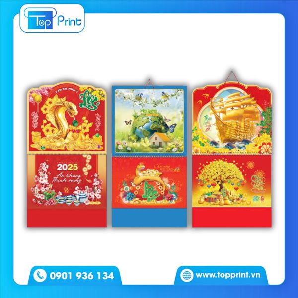 Mẫu lịch l&ograve; xo giữa mini tiện dụng