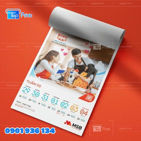 Mẫu In Lịch Quảng Cáo Bằng Giấy Cao Cấp