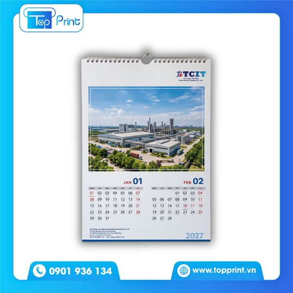 Mẫu In Lịch Quảng Cáo Treo Tường Đẹp Mắt