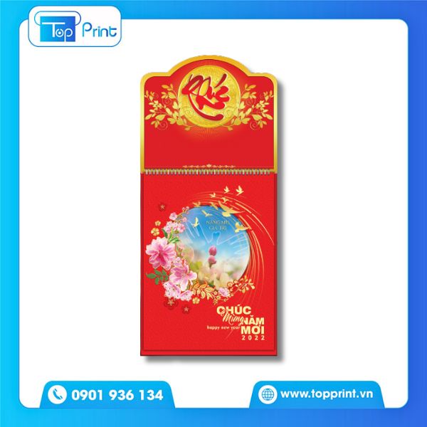 Mẫu lịch treo tường 52 tuần in logo doanh nghiệp