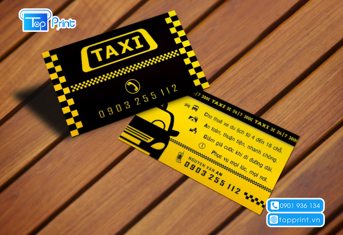 mẫu card visit taxi, xe du lịch