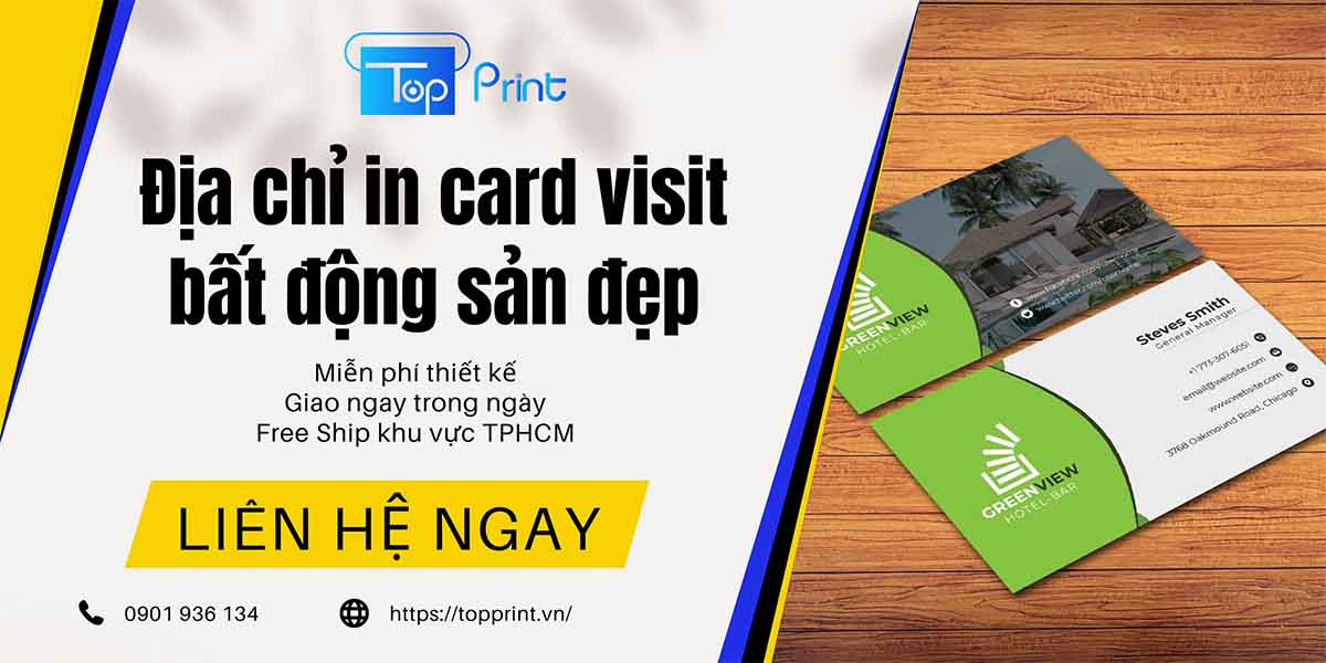 Đại chỉ in card visit bất động sản giá rẻ tại TPHCM và HÀ Nội