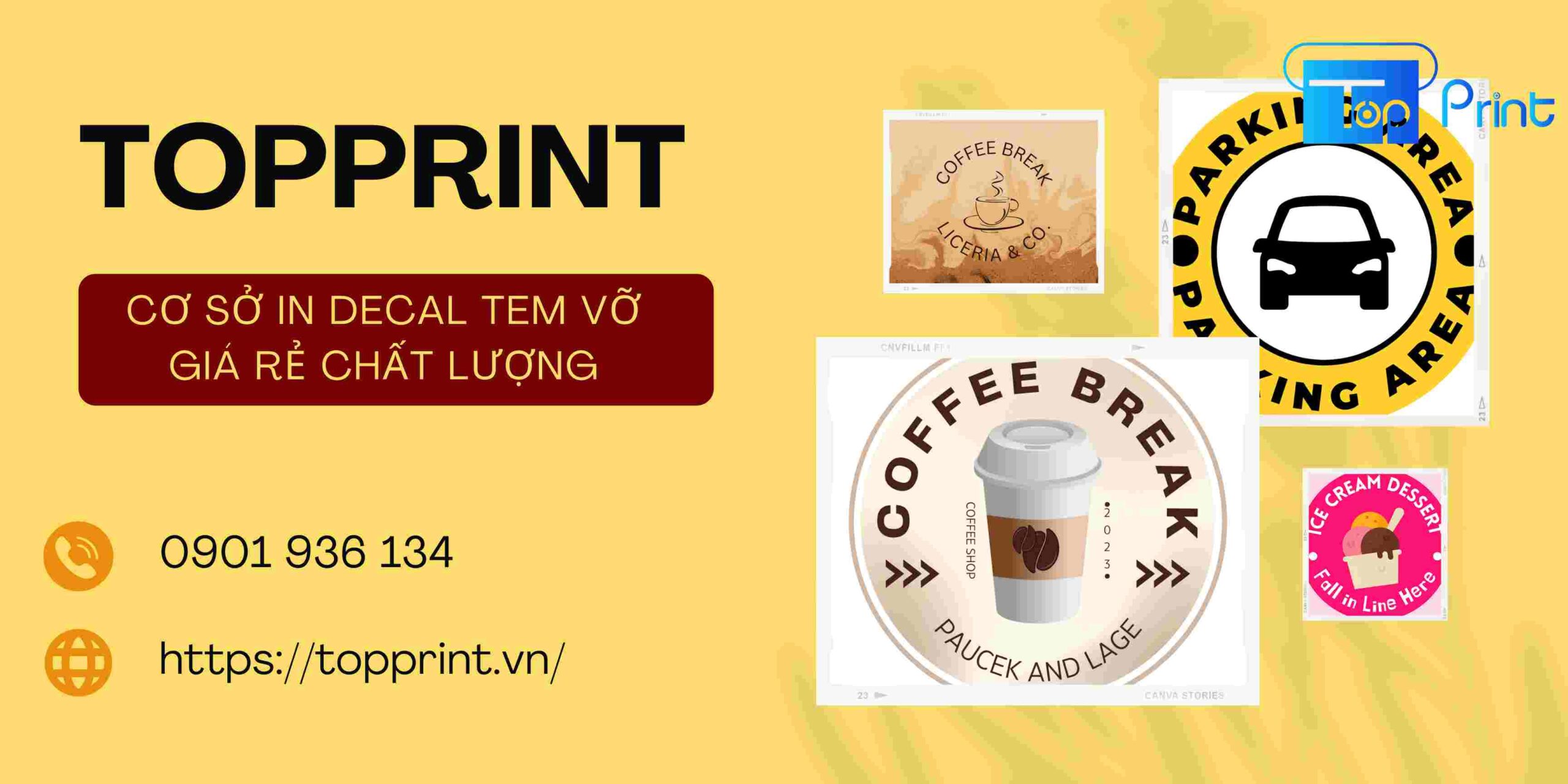 Banner cơ sở in decal tem vo