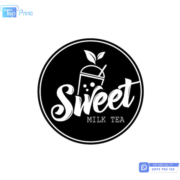 Mẫu thiết kế logo trà sữa tại Topprint