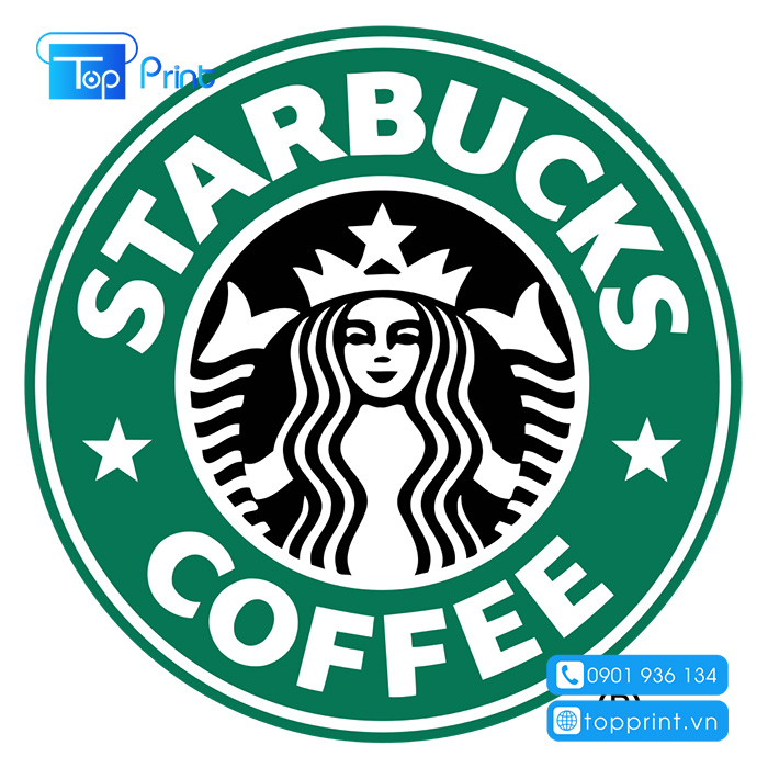 mẫu logo tròn đẹp thương hiệu Starbucks