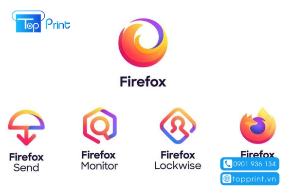 nền logo tròn Firefox