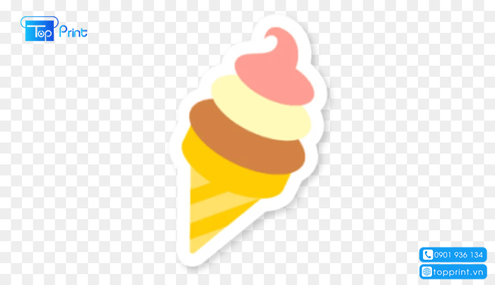 Mẫu cây kem nhiều màu icon AI