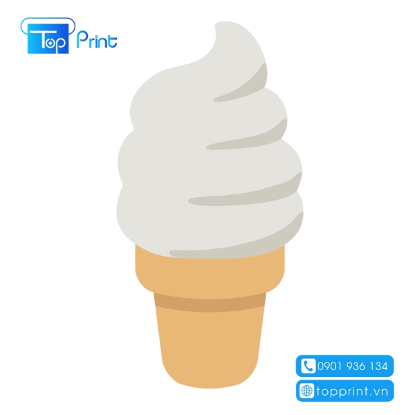 Emoji cây kem vector dành cho thiết kế