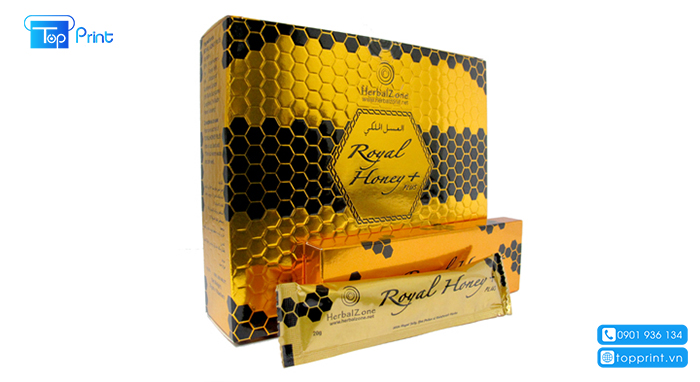 in túi giấy đựng mật ong sang trọng