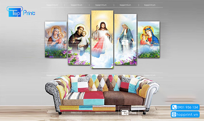 Các mẫu in tranh công giáo bằng chất liệu canvas