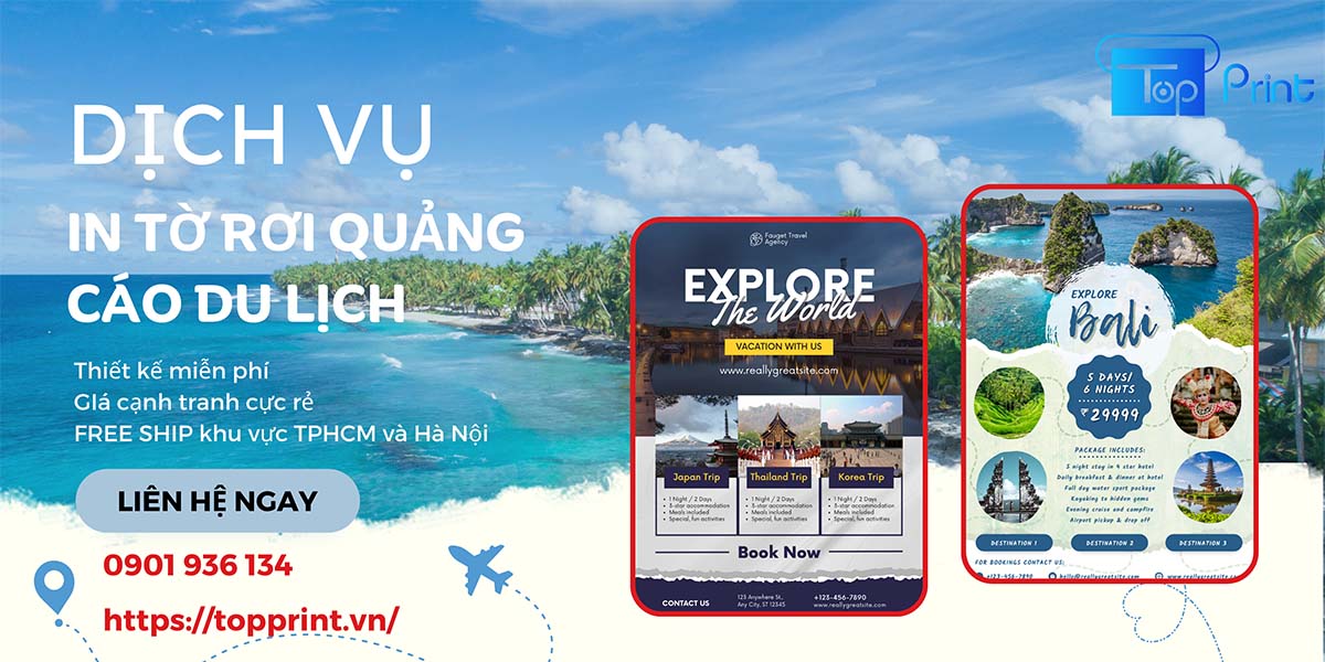 Dịch vụ in tờ rơi quảng cáo du lịch giá rẻ tại TPHCM và Hà Nội