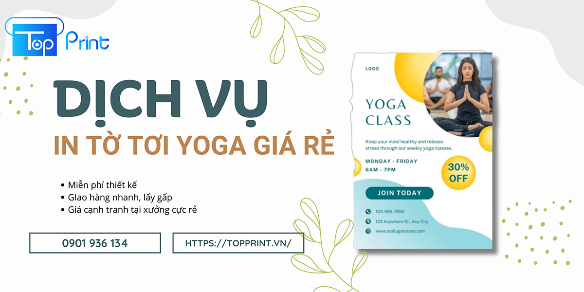 Dịch vụ in tờ rơi yoga giá rẻ tại HCM và Hà Nội