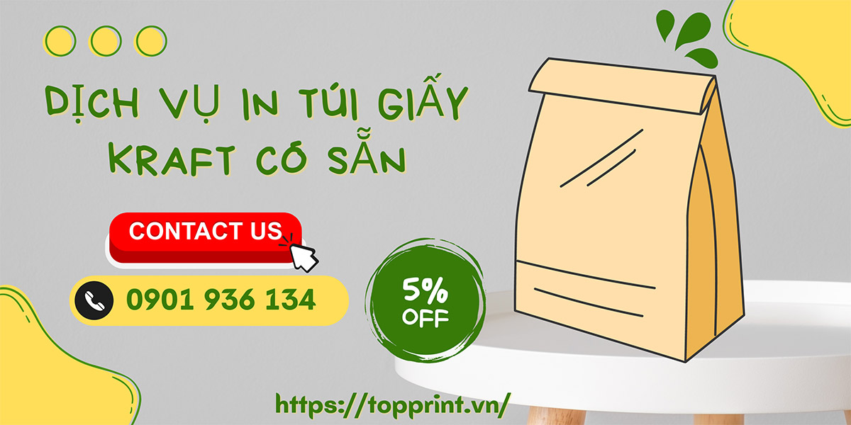 Dịch vụ in túi giấy kraft theo yêu cầu tại TPHCM và Hà Nội