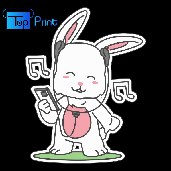 Sticker con thỏ trên Messenger nhắn tin