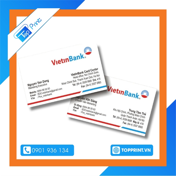 card visit của ngân hàng Vietinbank