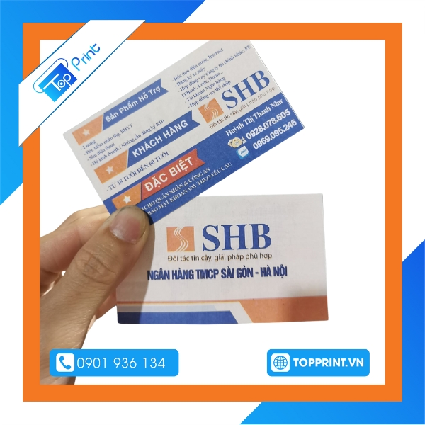 Card visit giới thiệu ngân hàng SHB
